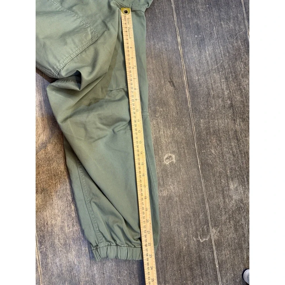 Free People Size Medium Green Cadet‎ Pull-On Jogger Pants Utility Boho